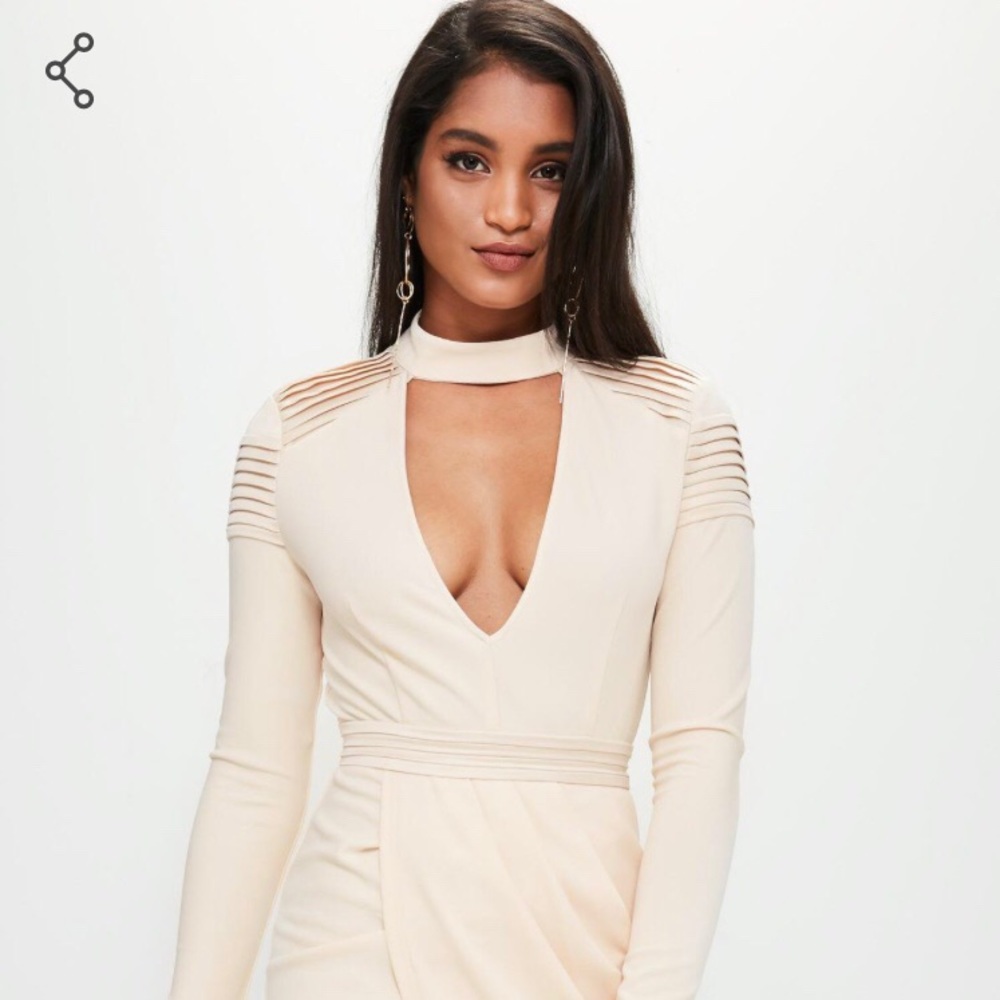 Misguided plunge dress.